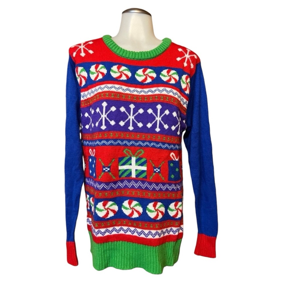LN Amscan Ugly Christmas Sweater Men Women Unisex Size M Adult Presents Candy